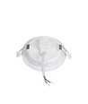 6W Ø11,5cm 2-i-1 innfelt og påbygningspanel - 750lm, 4000K, hvit kant, rund design