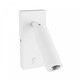 Mini GU10 slim vegglampe - Med bryter, Ø3,8x9,5 cm, hvit, rund, uten lyskilde