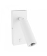 Mini GU10 slim vegglampe - Med bryter, Ø3,8x9,5 cm, hvit, rund, uten lyskilde
