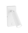 Mini GU10 slim vegglampe - Med bryter, Ø3,8x9,5 cm, hvit, rund, uten lyskilde