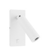 Mini GU10 slim vegglampe - Med bryter, Ø3,8x9,5 cm, hvit, rund, uten lyskilde