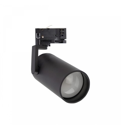 3-faset GU10 skinnespot Madara Slim - Sort, uten lyskilde, til MR11 pære, maks 4W LED