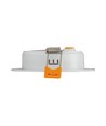 5W Innfellingsspot Ø9,5cm - Sprutsikker, 230V, IP54, Hull: 7,2cm / 3,1cm høy, rund, hvit kant