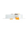 8W Innfellingsspot Ø11,8cm - Sprutsikker, 230V, IP54, Hull: 9,2cm / 3,1cm høy, rund, hvit kant