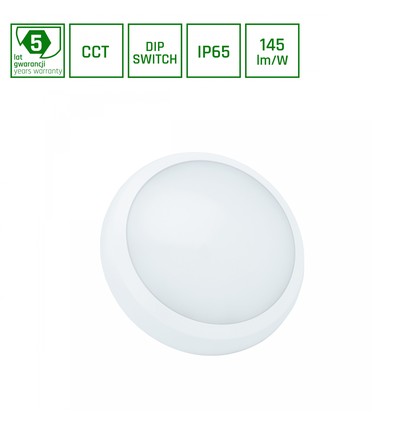 30W NYMPHEA CITY PRO 2 LED taklampe - 147lm/W, IP65, IK08, Ø32cm, CCT, 5 års garanti