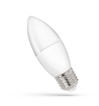 8W LED kronelyspære - C37, 160 grader, 230V, E27