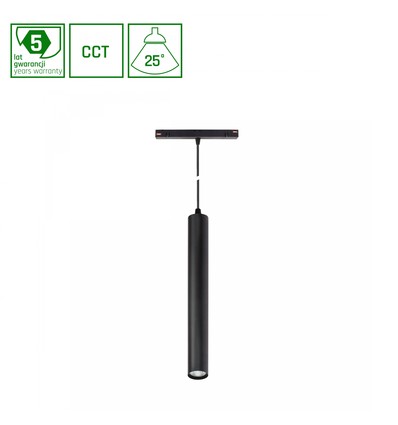 12W dimbar SHIFT Smart Hangit nedhengt skinnelys - CCT, sort, Zigbee