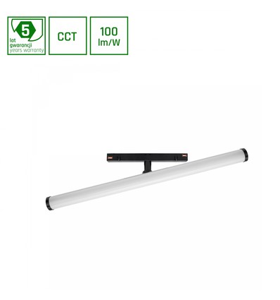 12W Dimbar SHIFT Beam skinnespot Ø28x40x7,5mm - 150°, CCT, Sort, Zigbee