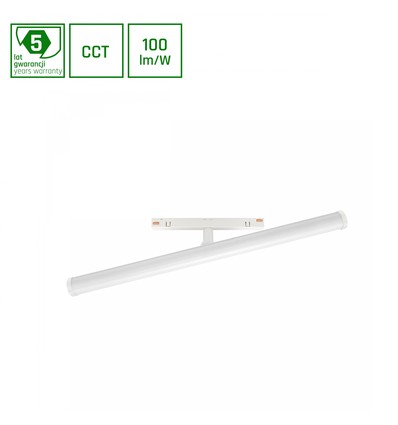 12W dimbar SHIFT Smart Beam skinnebelysning - 150°, CCT, hvit, Ø28x40x7.5cm, Zigbee