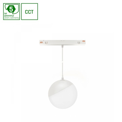 System Shift Smart - Globe P - Hengende Kule Skinne Lys Ø100 (815mm Kabel) 5W 165° Hvit CCT/Demp