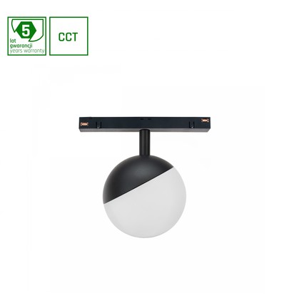 5W dimbar SHIFT SMART skinnebelysning Ø100x130mm - 165°, CCT, sort, Zigbee