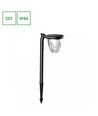 1W Solara Brilo solcelle LED lampe, 3-i-1 - 3.7V, 100lm, CCT, bordlampe, vegglampe og spyd, IP44, sort