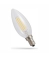 E14 5,5W LED kronepære - Filament, klart glass, C35