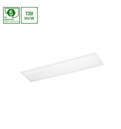 30x120 PHILIPS driver LED panel, 40W - 138lm/W, 6000K, 5 års produsentgaranti, hvit kant