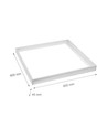 60x60 påbygningsramme til LED panel - Hvit, høyde 4,5-5cm, til Algine armaturer
