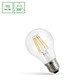 E27 4W LED A60 Filament - Varm hvit, Klar