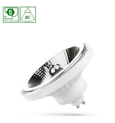 GU10 12W hvit LED-spot - AR111, 45°