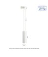 MADARA MINI II 3-faset skinnespot pendel - Hvit, GU10, Ø5,5cm, uten lyskilde