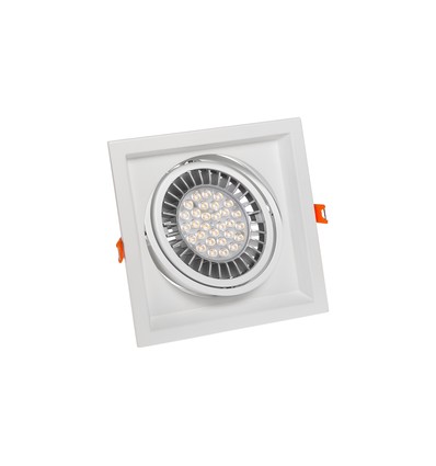 GU10 Maxi Uno innfellingsspot til AR111 - Hvit, 186x186 mm, IP20, uten lyskilde