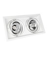 GU10 x2 AR111 MDD MAXI DUE innfellingsspot - Hvit, aluminium, 186x336 mm, uten lyskilde