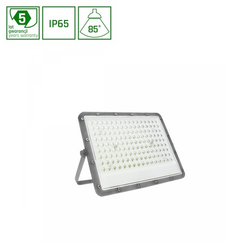 NOCTIS Max lyskaster 100W - kald hvit, 230V, 85°, IP65, 294x215x30 mm, grå