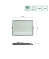 150W LED lyskaster - IP65, kald hvit, utendørs