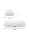 20W LED Technic lampe - IP54, IK07, Oval, 4000K, PIR sensor