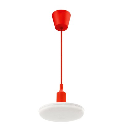 24W LED taklampe med rød ledning - 2000lm, 3000K, varm hvit