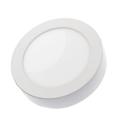 ALGINE Eco rund 12W - IP20, kaldhvitt, takpanel, hvit ramme, overflate