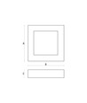 6W 12x12cm LED påbygningspanel - 3000K (Varm hvit)