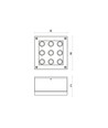 9W LED innbyggingsspot - 3000K (Varm hvit), IP44