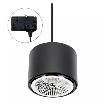 CHLOE AR111 1-fase skinnespot til GU10 - Sort, uten lyskilde, IP20