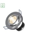 Fiale II LED spot 6W, COB 38°, 230V, kald hvit, børstet aluminium ring