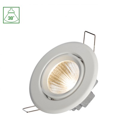 6W LED vegglampe - IP20, 4000K, hvit, firkantet