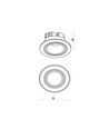 6W LED vegglampe - IP20, 4000K, hvit, firkantet