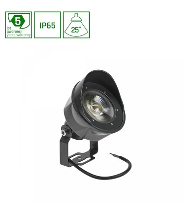 FLORI Spot 24W - 25°, 24V, varm hvit, IP65