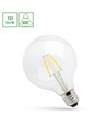 8W E27 LED globepære - Kulltråd, klar, Ø12,5 cm, 230V, Spectrum