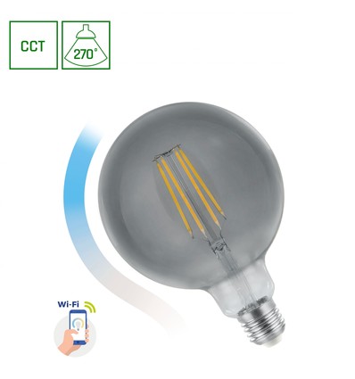 E27 4,9W LED globepære - G95, stor kuleform, til åpne lamper
