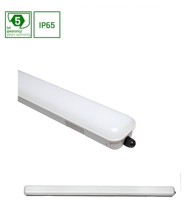 120cm 36W Limea LED armatur - 2900lm, IP65, 6000K, melkehvitt deksel