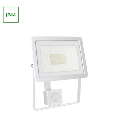 30W LED lyskaster med sensor - 4000K (Nøytral hvit)