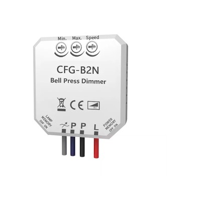 Inline LED Innbyggings Dimmer - Push-dim, Minne, 200W