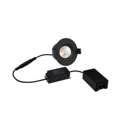 D3 Tilt360 Full Spectrum LED downlight RA97 - 3000K, Sort