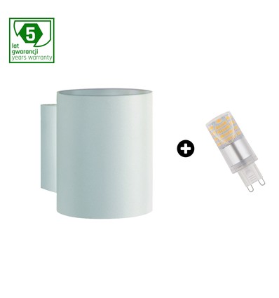 Sett: Squalla G9 rør + 4W LED-pære - 6000K (Kald hvit)