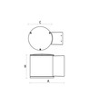 15W Torre vegglampe - 6000K (Kald hvit), IP44