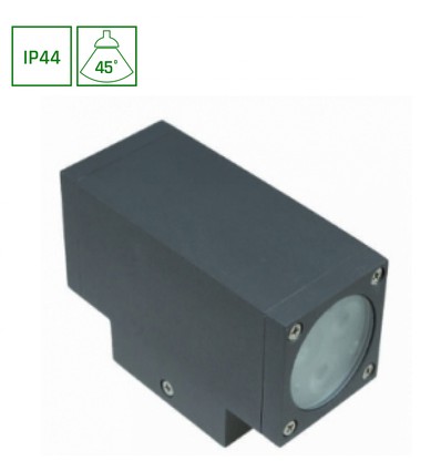 TORRE 2x3LED CREE 45° 230V 6W IP44 veggmontert