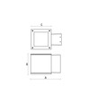 9W Torre vegglampe - 15 grader, IP44, kald hvit, 810lm, inkl. lyskilde