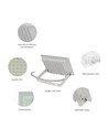 30W LED lyskaster - 2900lm, IP65, hvitt hus, kald hvit
