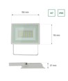 30W LED lyskaster - 2900lm, IP65, hvitt hus, kald hvit