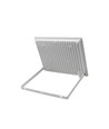 50W lyskaster - IP65, hvit, arbeidslampe, varmhvit, 18x14x2.7cm