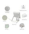 50W Noctis Lux 3 LED lyskaster med sensor - 4000K, IP44, hvit, utendørs
